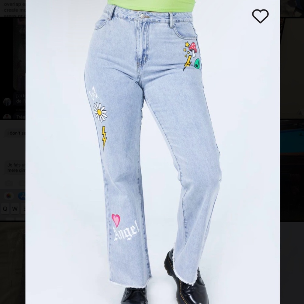 Princess Polly All the emotions jeans US 2 and US 4